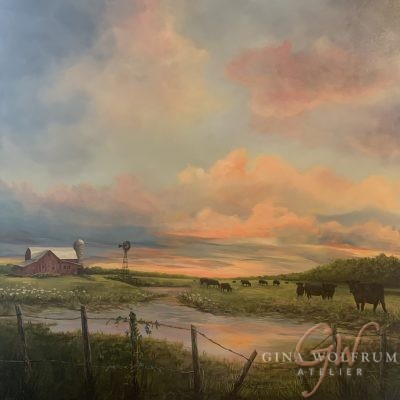 Angus Cattle Painting